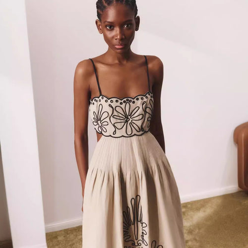 Damen Kleid mit raffiniertem Blumenmotiv und lockerer Passform Echo Archiv