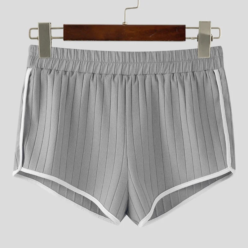 Damen nan plissierte Freizeit-Shorts mit elastischem Komfortbund und Kontrastpaspel Echo Archiv