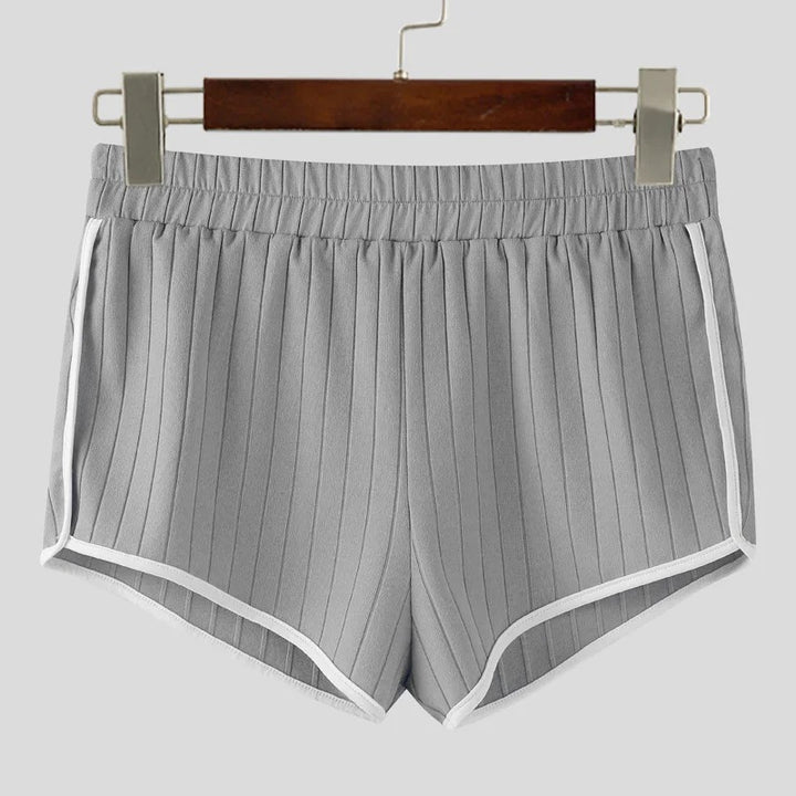 Damen nan plissierte Freizeit-Shorts mit elastischem Komfortbund und Kontrastpaspel Echo Archiv