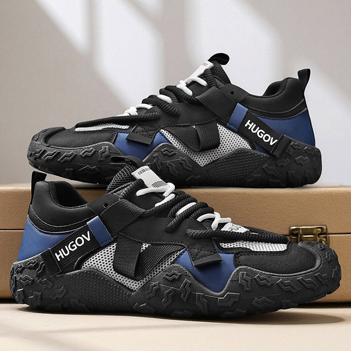 Herren Multimaterial-Trekkingsneaker mit verstärkter Zehenkappe, gepolsterter Fersenstütze und griffiger Offroad-Sohle – Tavélo