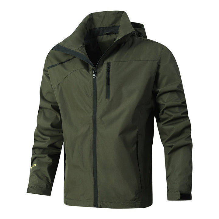 Herren Atmungsaktive wasserdichte Softshelljacke mit nahtversiegelter Membran und verstaubarer Kapuze Echoarchiv