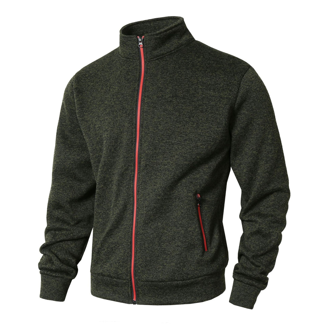 Herren Fleecejacke mit hohem Kragen und Reißverschluss Echoarchiv