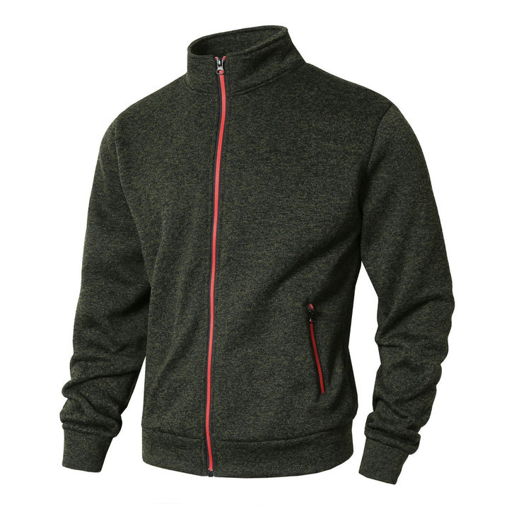 Herren Fleecejacke mit hohem Kragen und Reißverschluss Echoarchiv