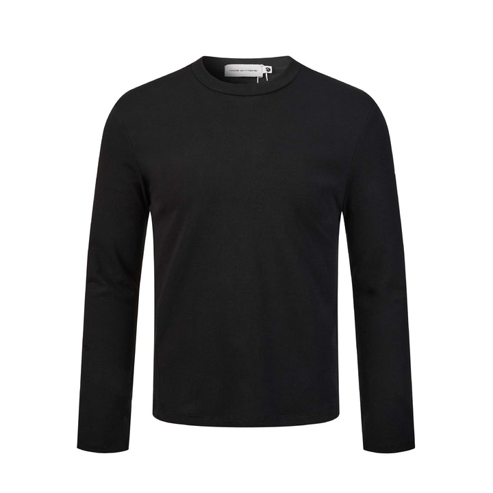 Unisex Feines Langarm-Basicshirt mit Rundhals und schmaler Passform Echoarchiv