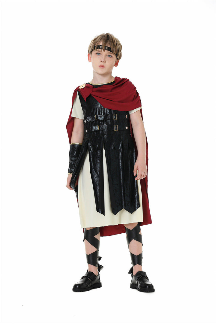 Mädchen Gladiatorinnenkostüm mit Umhang und Accessoires Echo Archiv