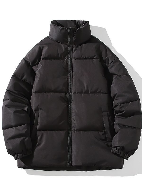 Herren isolierte Steppjacke mit hohem Kragen und elastischen Bündchen Echoarchiv