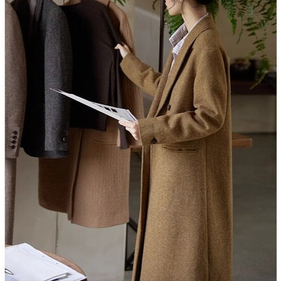 Damen Modischer Oversized-Wollblazer Echoarchiv