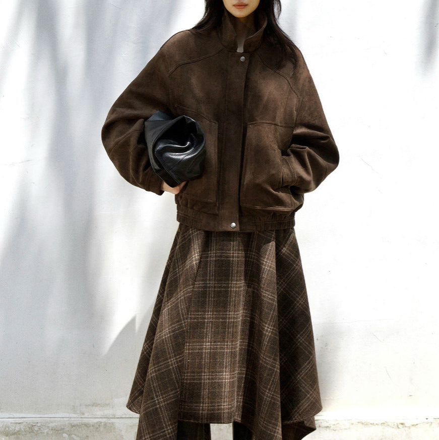 Damen Modische Oversized-Jacke Echoarchiv