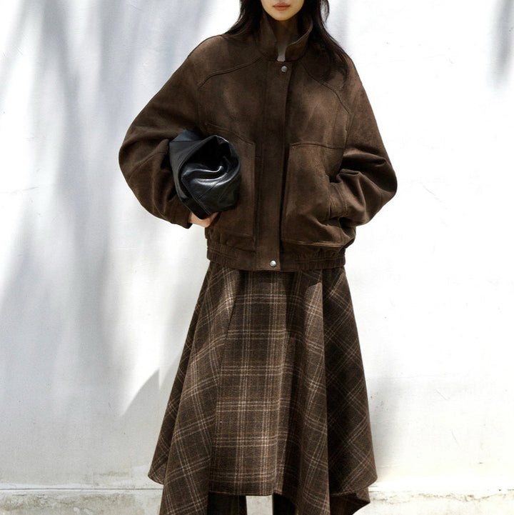 Damen Modische Oversized-Jacke Echoarchiv
