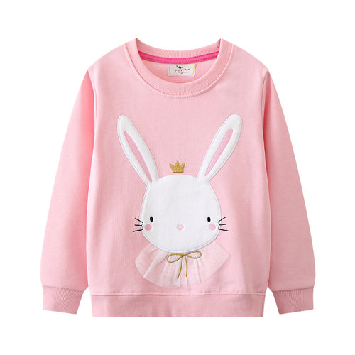 Mädchen Sweatshirt mit niedlichem Hasenmotiv Echo Archiv