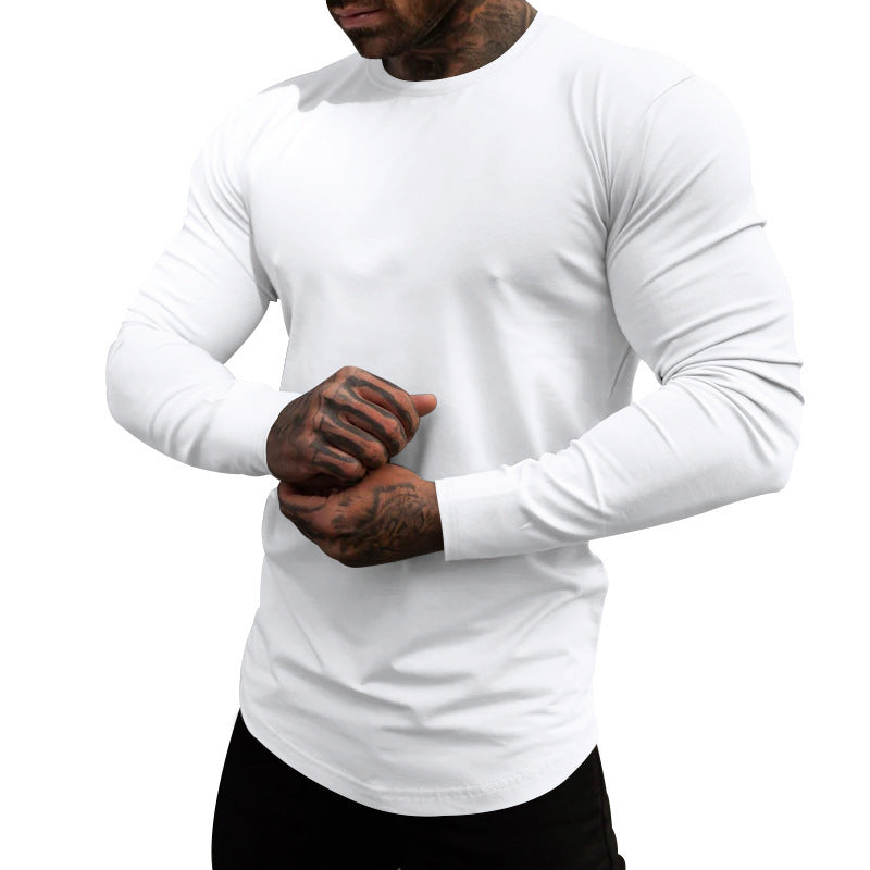 Herren Langarmshirt aus weichem, elastischem Baumwollmix mit Rundhalsausschnitt Echoarchiv