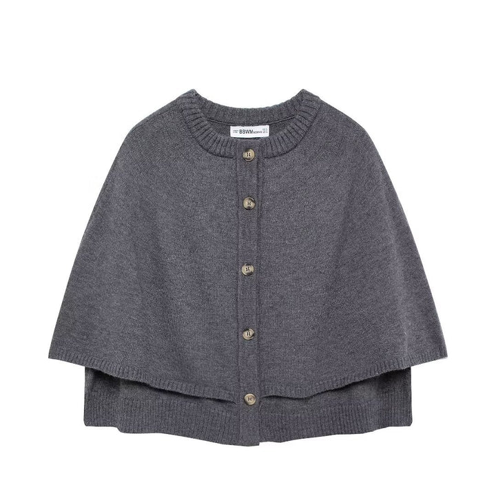 Damen Cape-Cardigan mit Knopfleiste und zweilagigem Umhang Echo Archiv