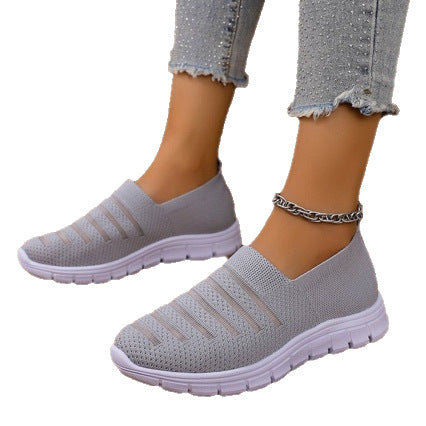 Damen nan gestrickte Slipper Sneaker mit elastischem Einstieg und leichter Komfortsohle Echo Archiv