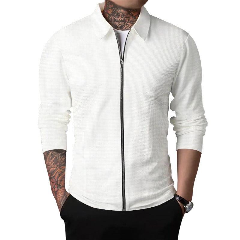 Herren modischer und leichter Zip-Pullover Echoarchiv