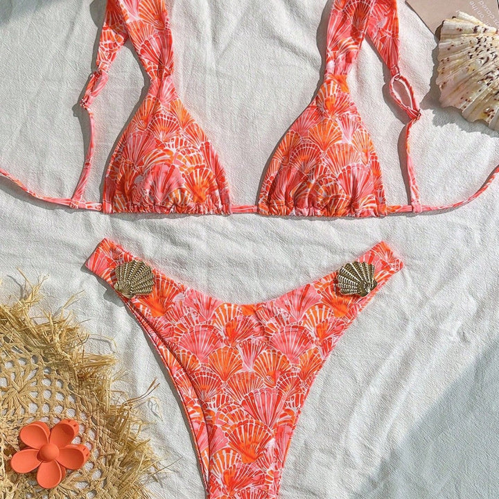 Damen Triangel-Bikini mit modischem Muschel-Design Echo Archiv