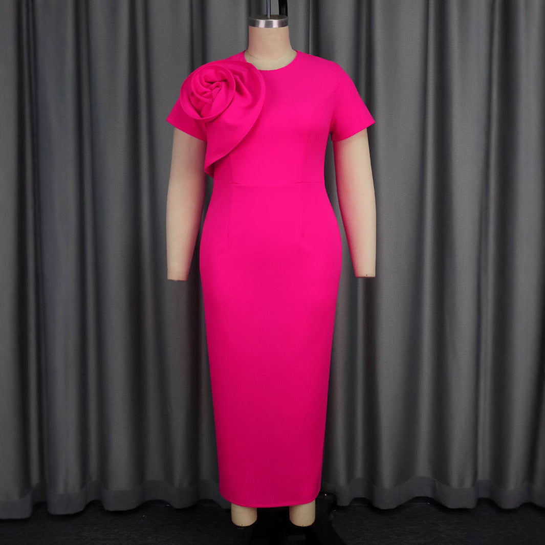 Damen Elegantes Maxikleid mit floralem Rüschendetail Echo Archiv