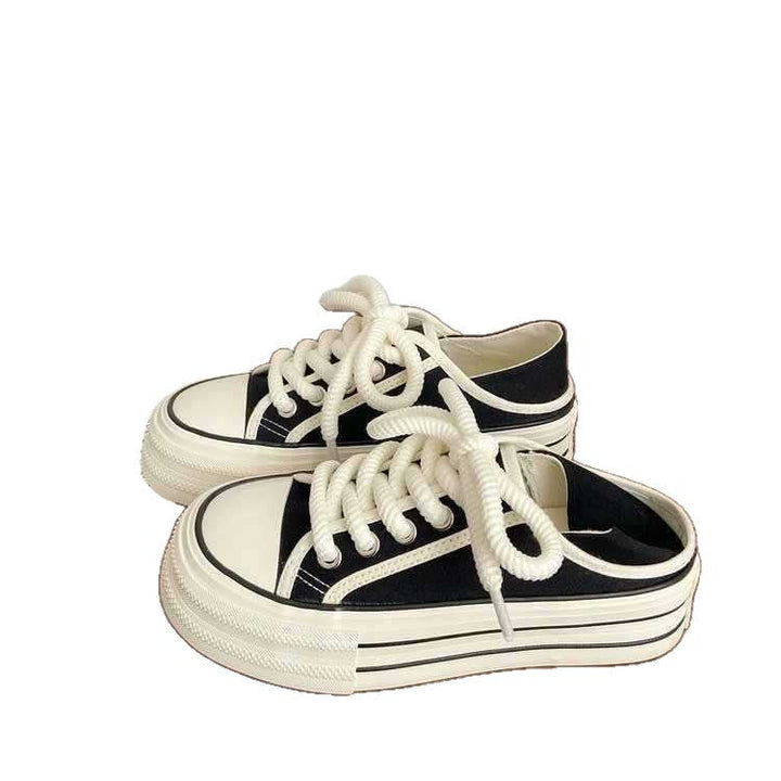 Damen Bequeme Sneaker mit doppelter Sohle und dekorativer Schnürung Echo Archiv