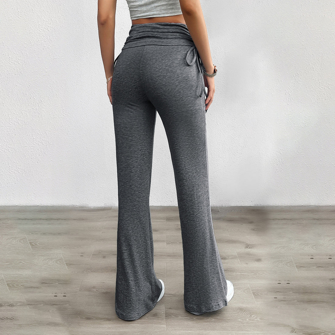 Damen Bequeme Palazzo-Hose mit elastischem Bund und lässigem Schnitt – Avélisse