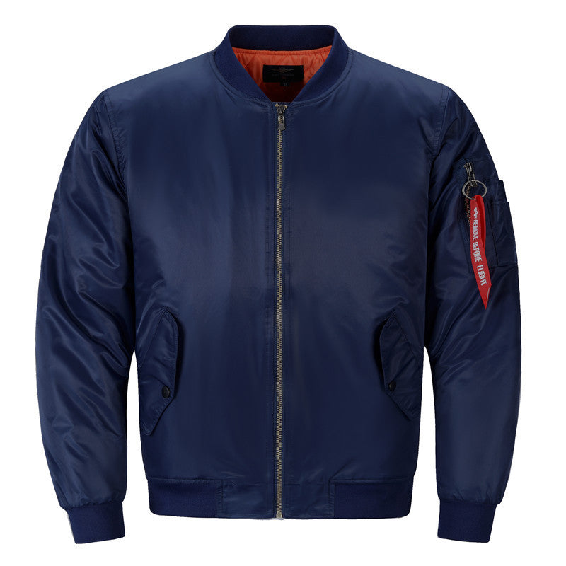 Herren Pilotenbomberjacke im Aviator-Look mit Nylonoberfläche und Utility-Ärmeltasche Echoarchiv