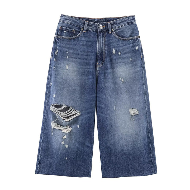 Damen weit geschnittene Jeans im lässigen Destroyed-Design Echo Archiv