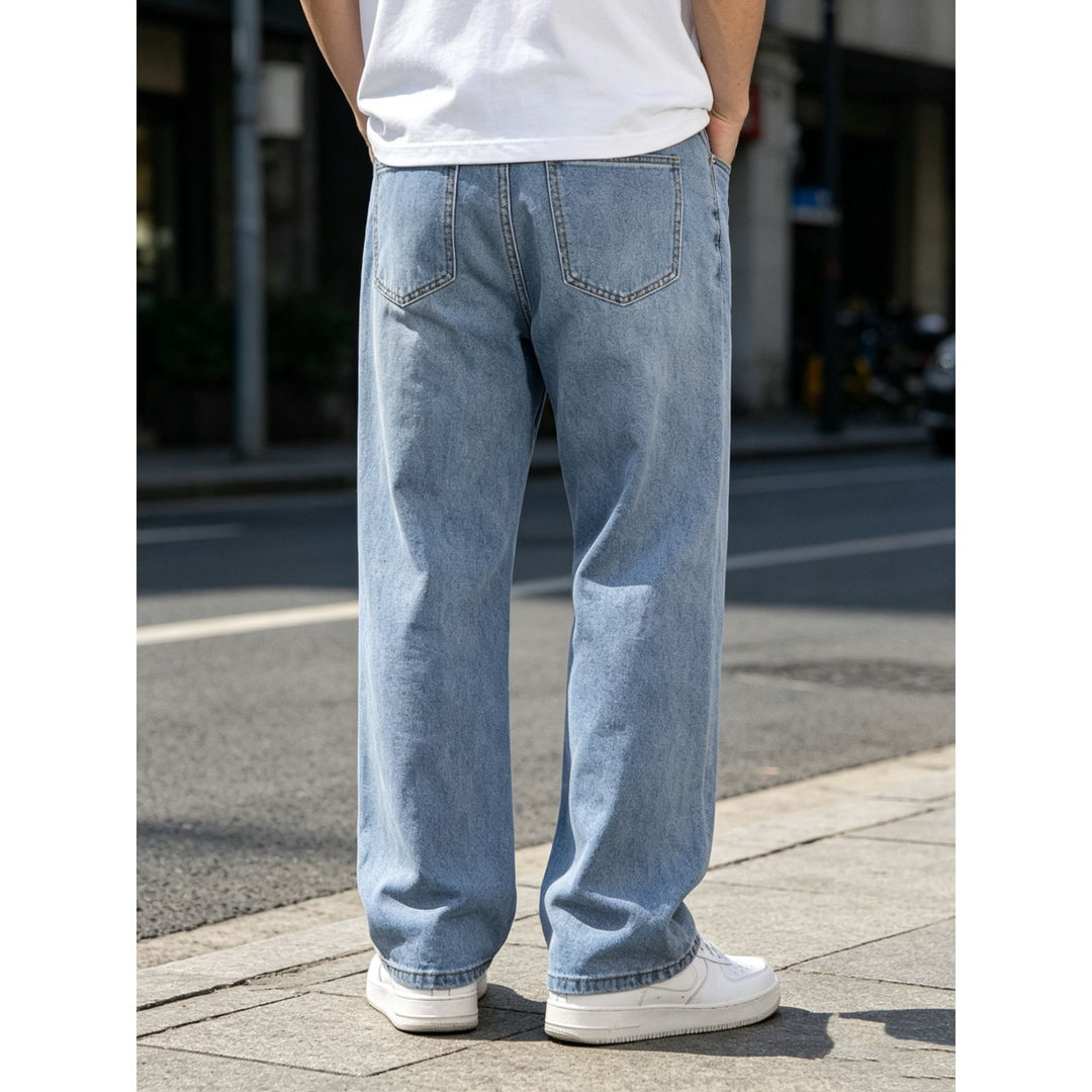 Herren Modische Loose-Fit Jeans mit einzigartigen Grafiken Echoarchiv