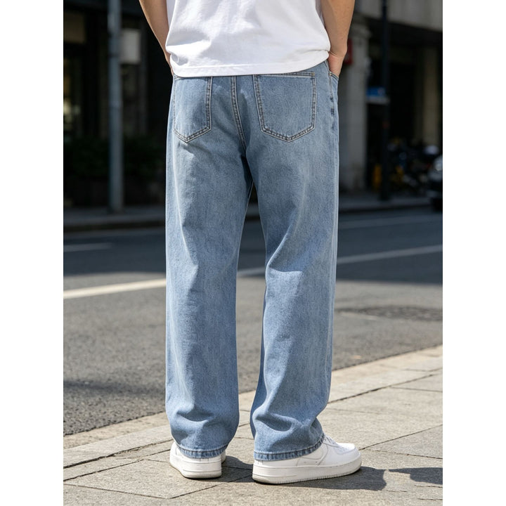 Herren Modische Loose-Fit Jeans mit einzigartigen Grafiken Echoarchiv