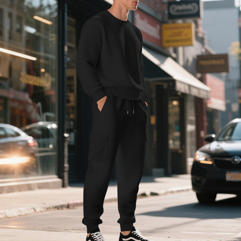 Herren lässiges Sweatshirt und Cargohose Set Echoarchiv