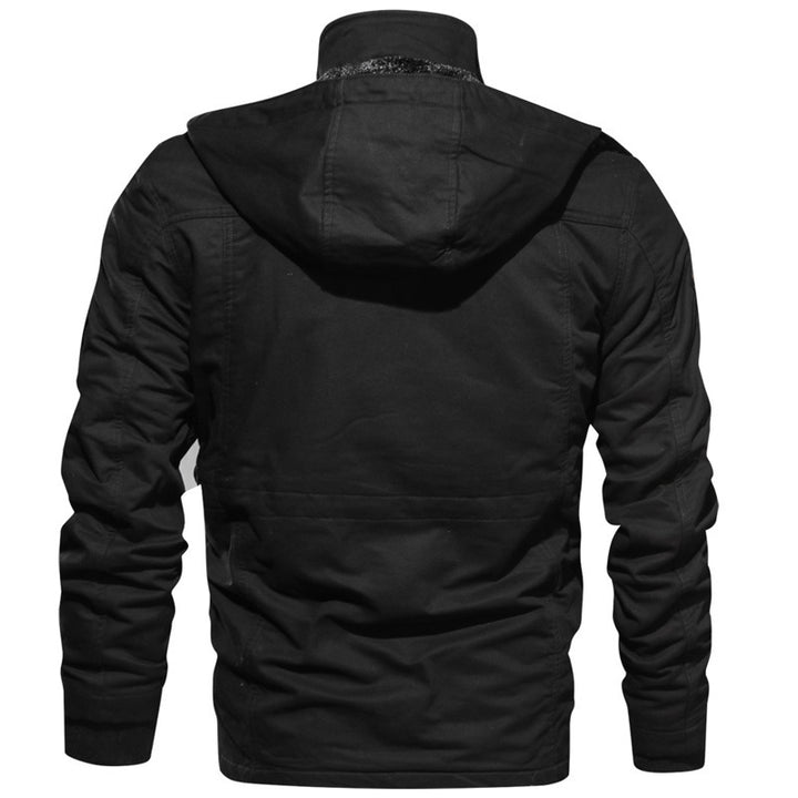 Herren urbaner Thermo-Canvasparka mit durchgehendem Plüschfutter und Utility‑Taschen Echo Archiv