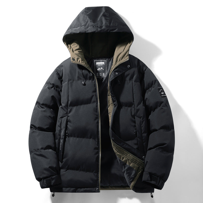 Herren Warmgefütterte Outdoor-Jacke mit Kapuze
