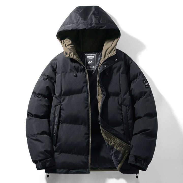 Herren Warmgefütterte Outdoor-Jacke mit Kapuze