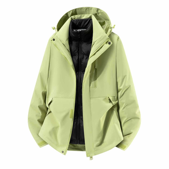 Herren Wasserfeste dreiteilige Winterjacke mit abnehmbarer Daunen-Innenjacke und Kapuze Echo Archiv