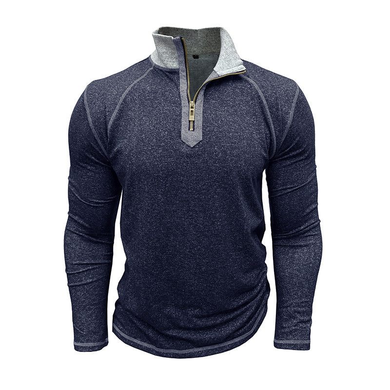 Herren Funktionspullover mit hohem Kragen und praktischer Zip-Detail Echoarchiv
