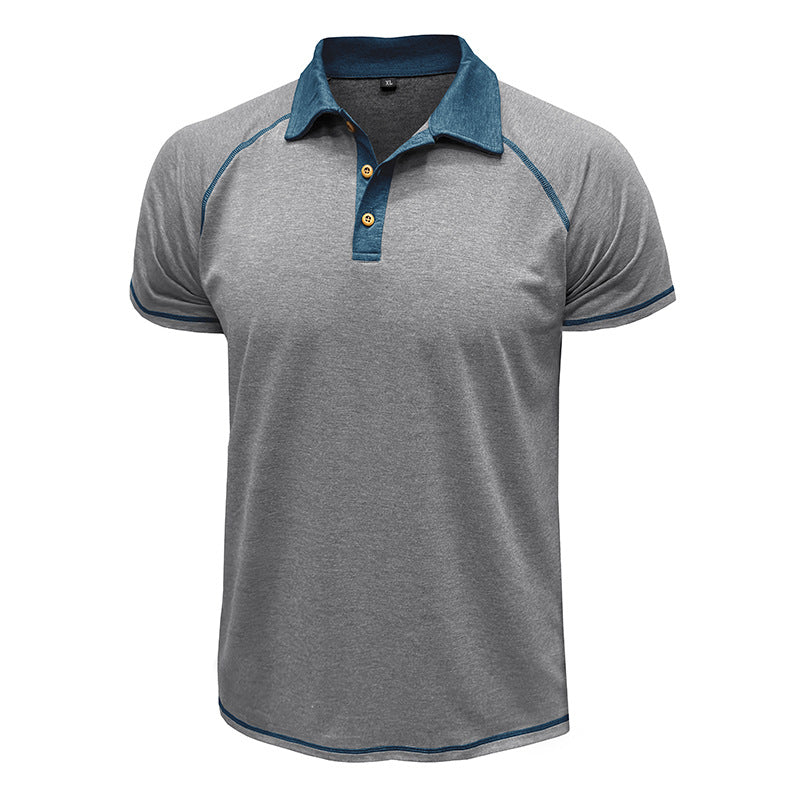 Herren sportliches Polohemd mit Kontrastkragen Echoarchiv