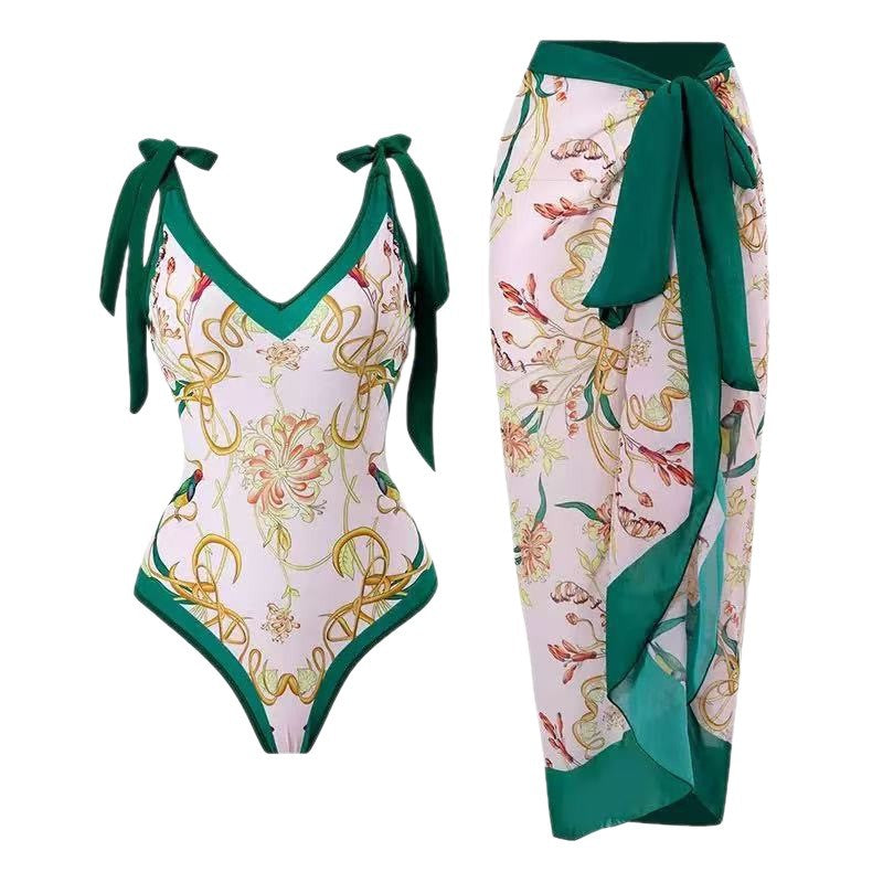 Damen Badeanzug und Strandrock mit Lemon-Design Echo Archiv