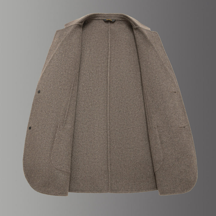 Herren eleganter Wollblazer mit klassischem Schnitt und tiefen Taschen Echoarchiv