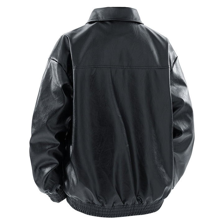 Herren kunstleder Jacke im klassischen Look mit praktischen Brusttaschen Echoarchiv