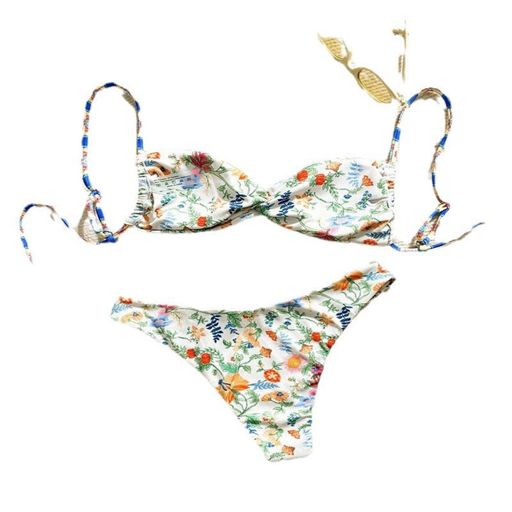 Damen Triangel-Bikini-Set mit floralem Muster und verstellbaren Trägersystem Echo Archiv