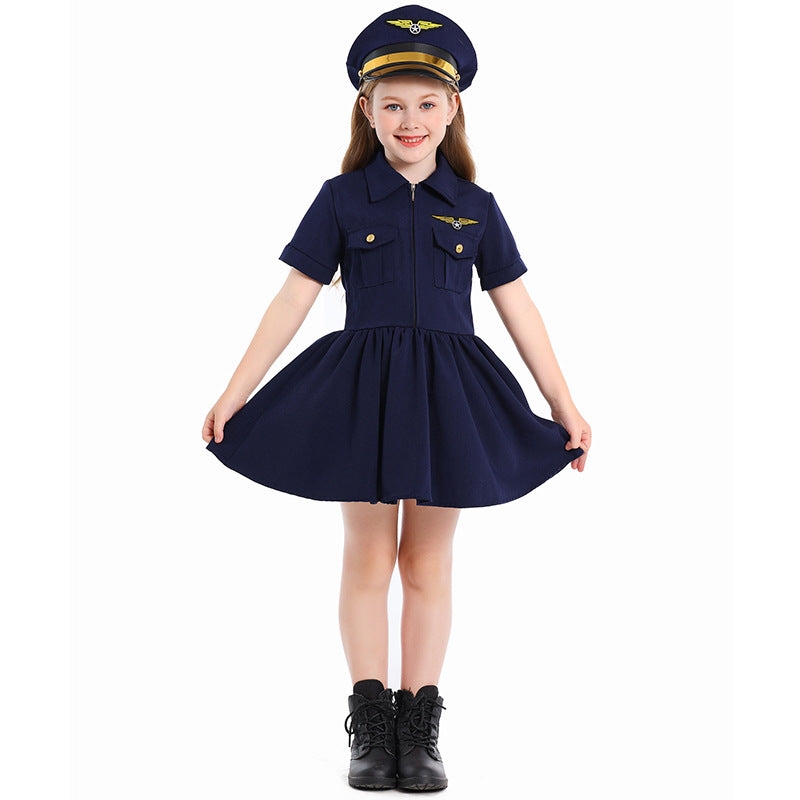 Mädchen Pilotinnenkleid mit schickem Schnitt und detailreichem Zubehör Echo Archiv