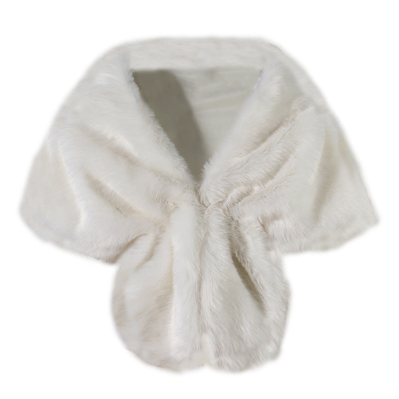 Damen elegante Kunstpelz-Schulterstola im Capelet‑Schnitt Echo Archiv
