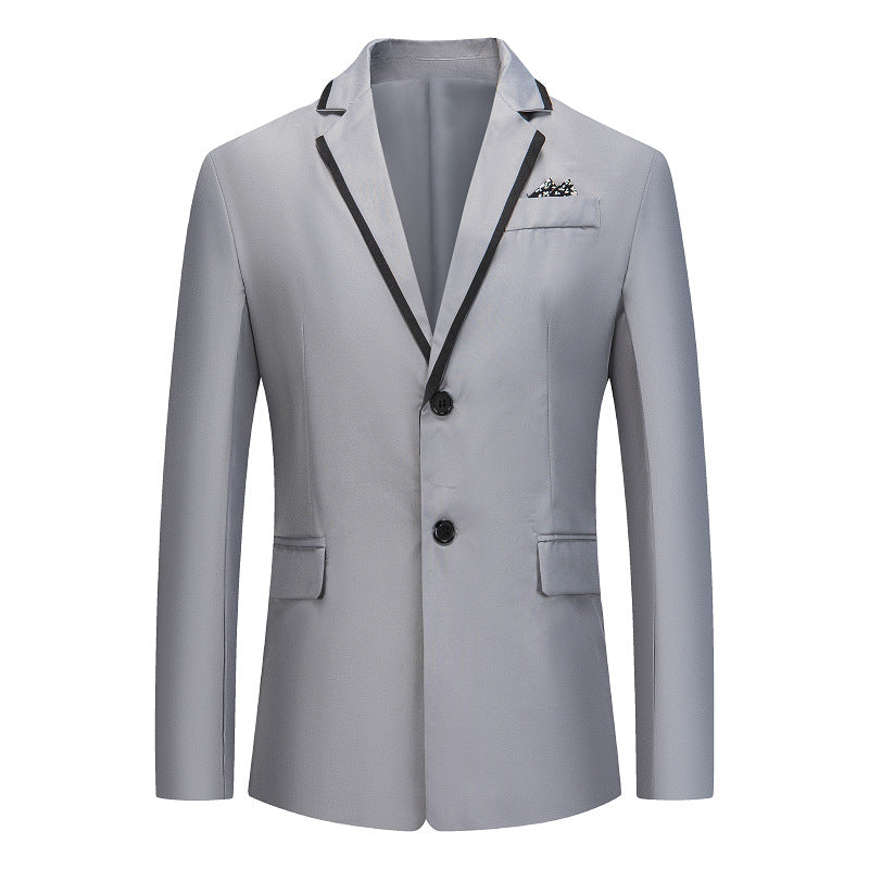 Herren eleganter smoking blazer mit kontrastierenden Details und praktischen Taschen Echoarchiv