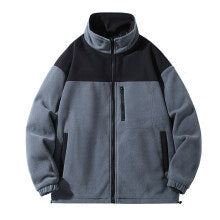 Herren Fleecejacke mit hohem Kragen und Reißverschlusstaschen Echoarchiv