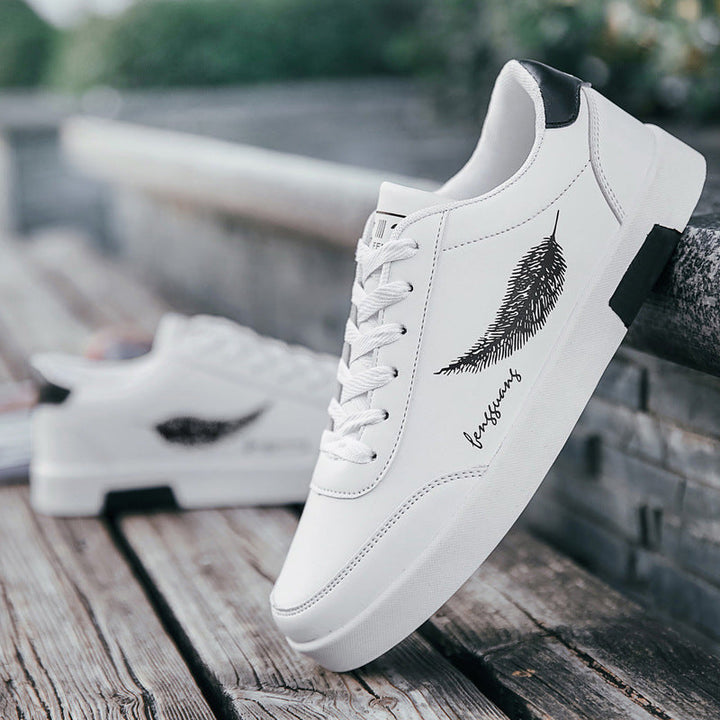 Damen Sneakers aus hochwertigem Kunstleder mit modischem Feder-Detail Echo Archiv