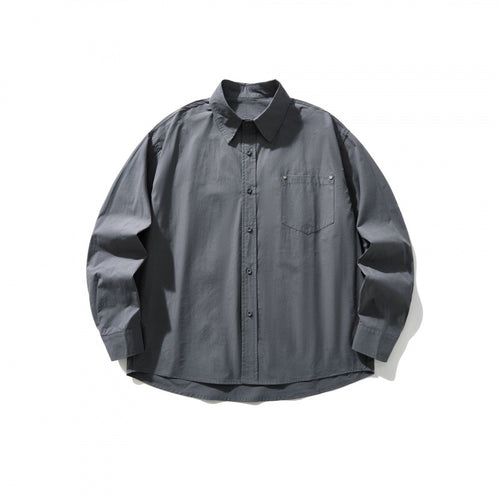 Herren Boxy-Overshirt mit Brusttasche und Hemdkragen aus leichtem Baumwollmix Echo Archiv