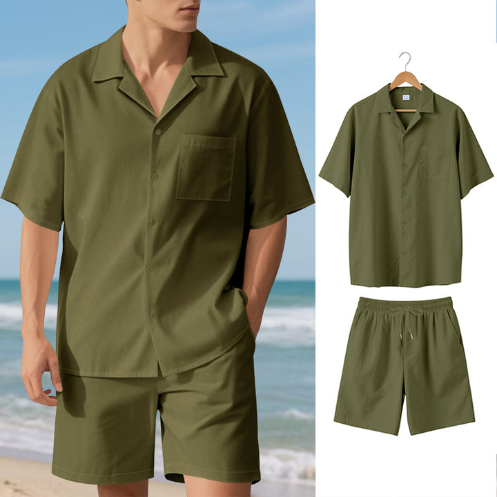 Herren lässiges Kurzarm-Set aus atmungsaktivem Material Echoarchiv