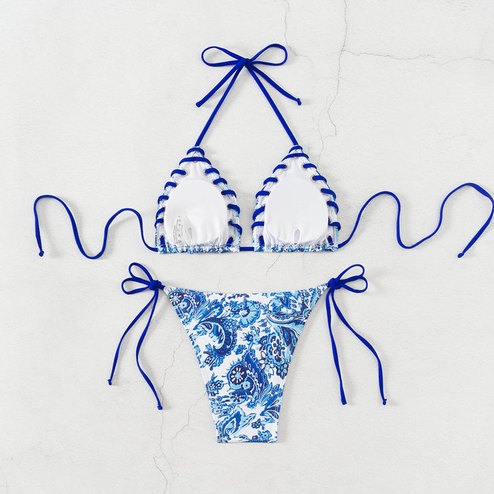 Damen Triangel-Bikini mit verspieltem Schnürdesign Echo Archiv