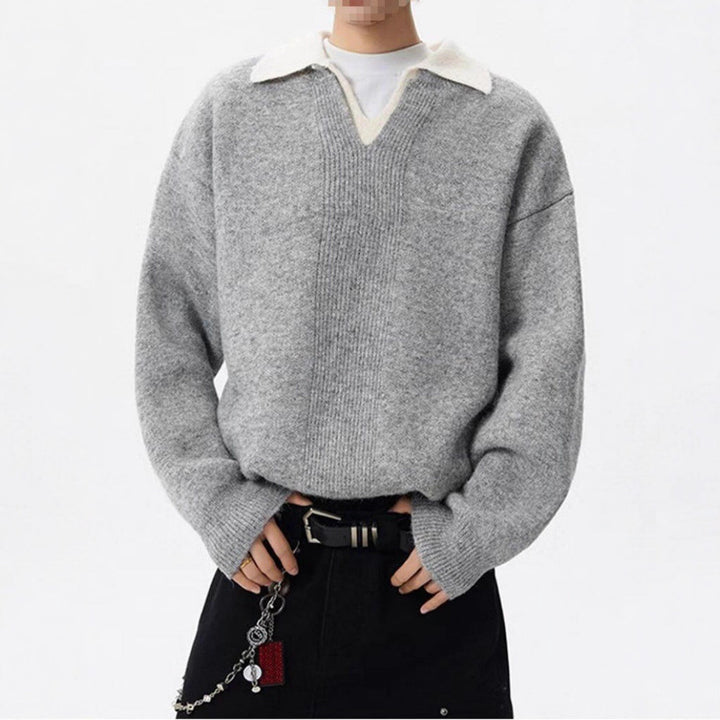 Damen Eleganter Grobstrickpullover mit V-Ausschnitt Echo Archiv