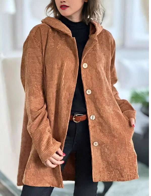 Echoarchiv | Hooded Casual-Jacke mit Fronttaschen