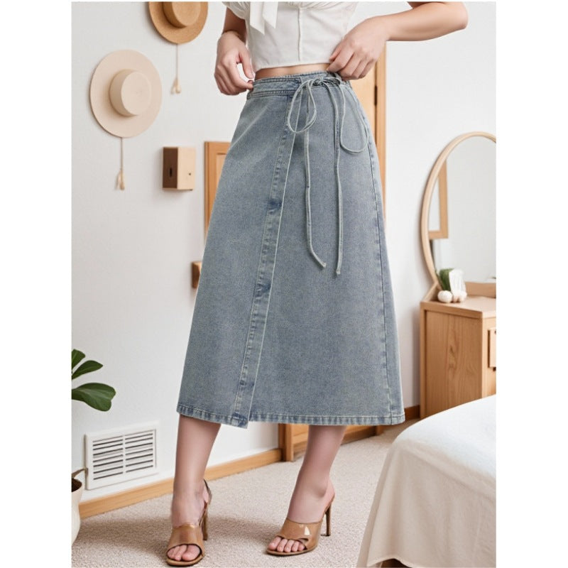 Damen Maxirock mit zeitlosem Wickeldesign und Gürteldetail Echo Archiv