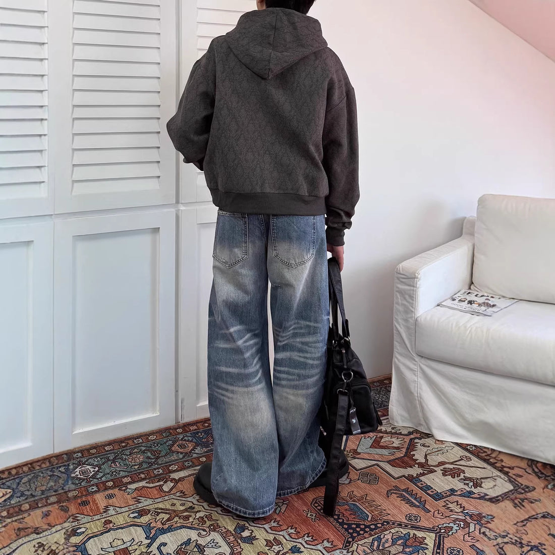 Damen Weitgeschnittene Denim Jeans Echoarchiv