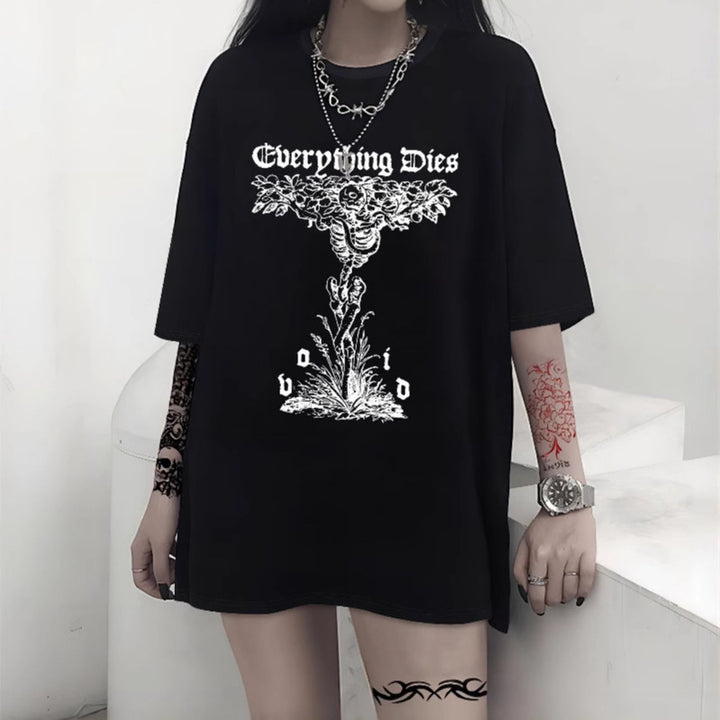Damen Oversized T-Shirt mit dekorativem Schleifenmotiv Echo Archiv